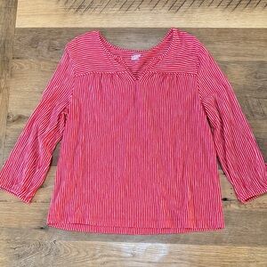 Lands End 3/4 Sleeve Slub Jersey Knit Top 🇺🇸